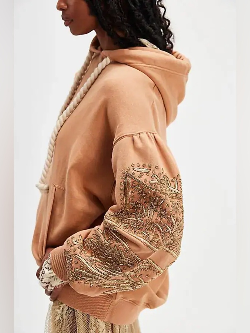 Free People Encrusted Sweatshirt Size M